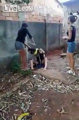 crazy beating