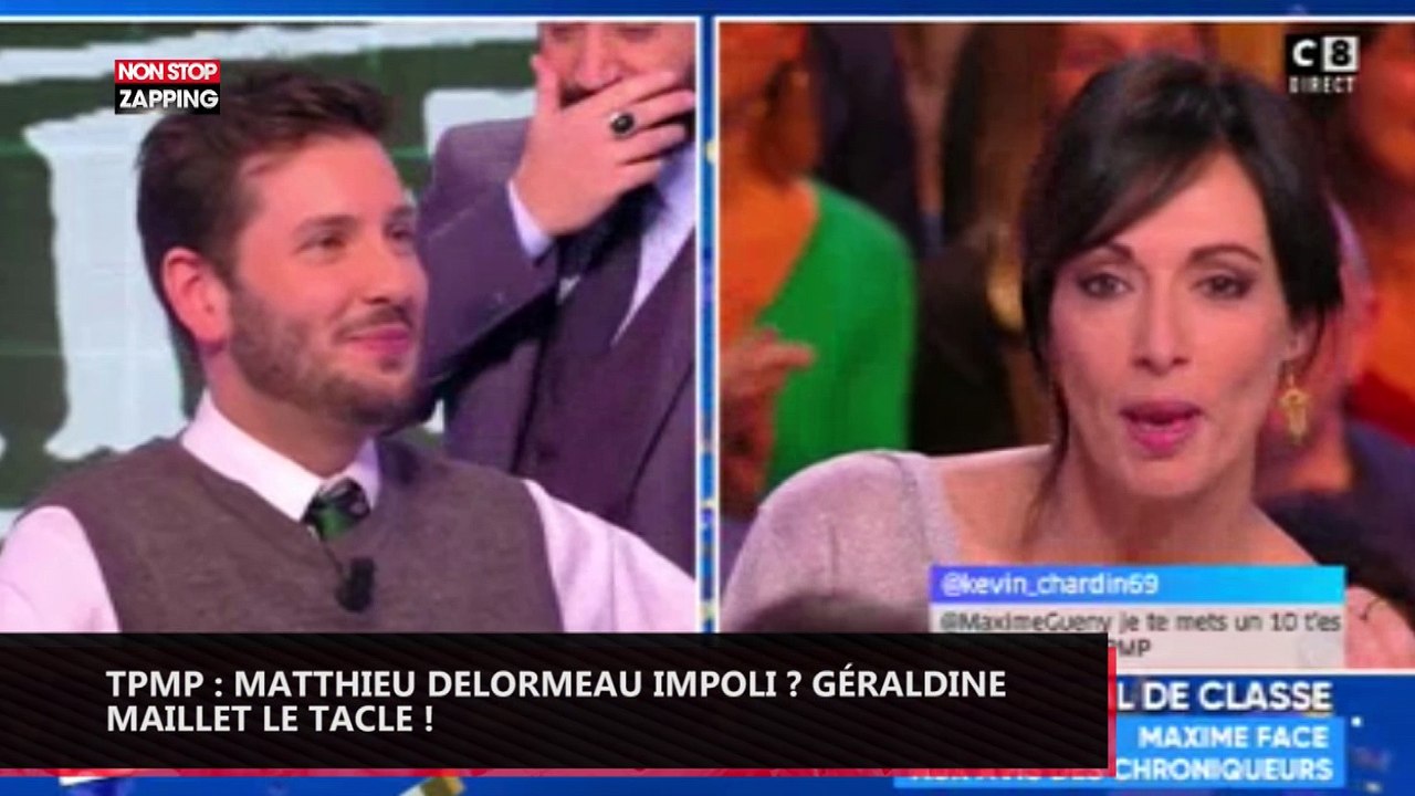 TPMP : Matthieu Delormeau malpoli ? Géraldine Maillet le tacle ! (vidéo)