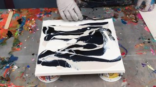 Acrylic Pour Painting: Easy Swipe Technique In Classic Black & White