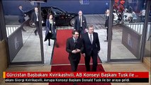 Gürcistan Başbakanı Kvirikashvili, AB Konseyi Başkanı Tusk ile Görüştü
