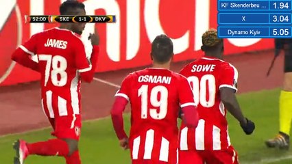 Goal - Skenderbeu 2-1 Dynamo Kyiv 23.11.2017