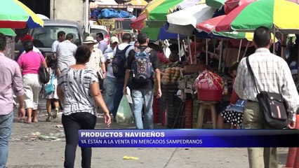 Productos navideños ya están a la venta en mercados sampedranos
