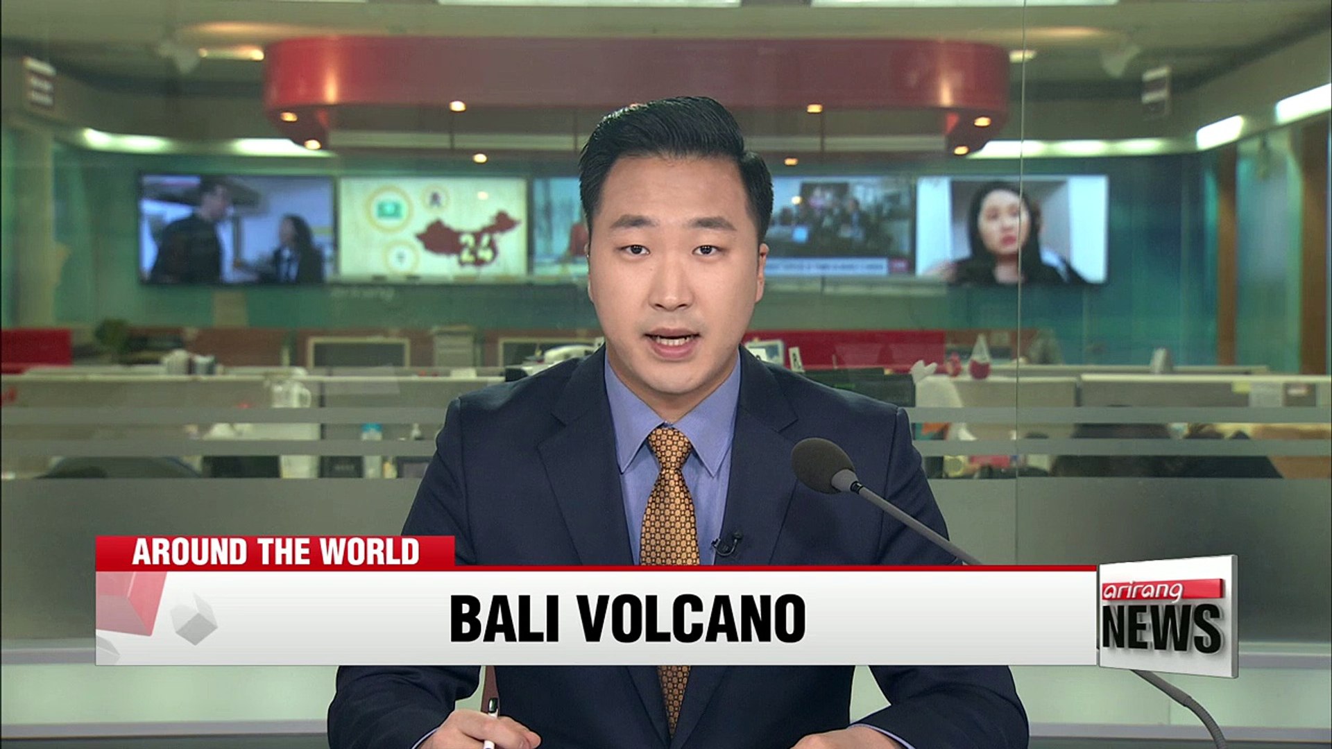 ⁣Bali volcano shuts down flights