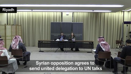 Syrian opposition agrees to send united delegation to UN talks