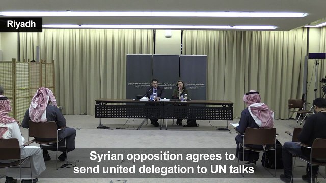 Syrian opposition agrees to send united delegation to UN talks