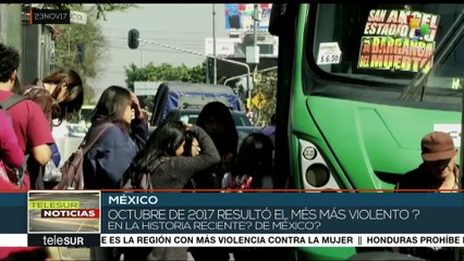 México: octubre 2017 se convierte en el mes más violento en 20 años