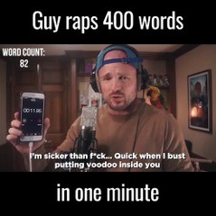 Guy Raps 400 Words In One Minute
