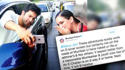 Varun Dhawan APOLOGIZES To Mumbai Police For A Selfie | SHOCKING Reply