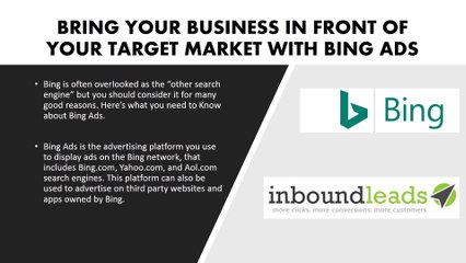 Bring your business in front of your target market with Bing Ads
