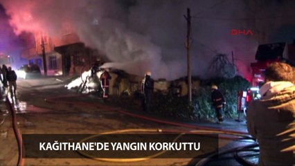 Kağıthane’de çıkan yangın korku ve paniğe neden oldu