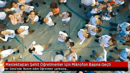 Meslektaşları Şehit Öğretmenler İçin Mikrofon Başına Geçti