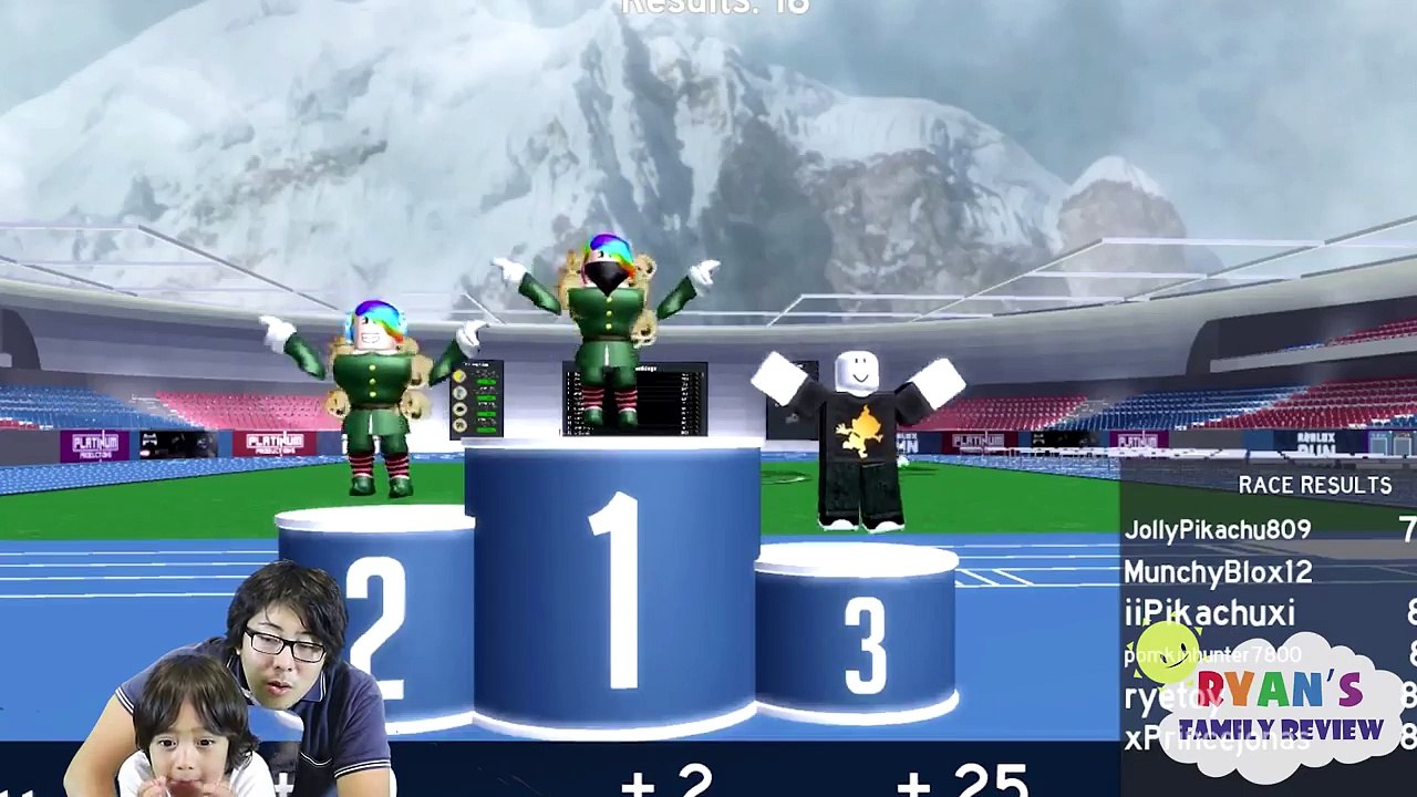 Ryan and Daddy Game Night! Let's Play Roblox Speed Run with Ryan's Family Review!-k8_cSsCEnX4