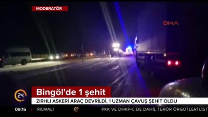 Zırhlı askeri araç devrildi
