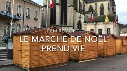 Les chalets du marché de Noël de Remiremont arrivent en ville
