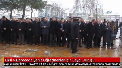 Eksi 6 Derecede Şehit Öğretmenler İçin Saygı Duruşu