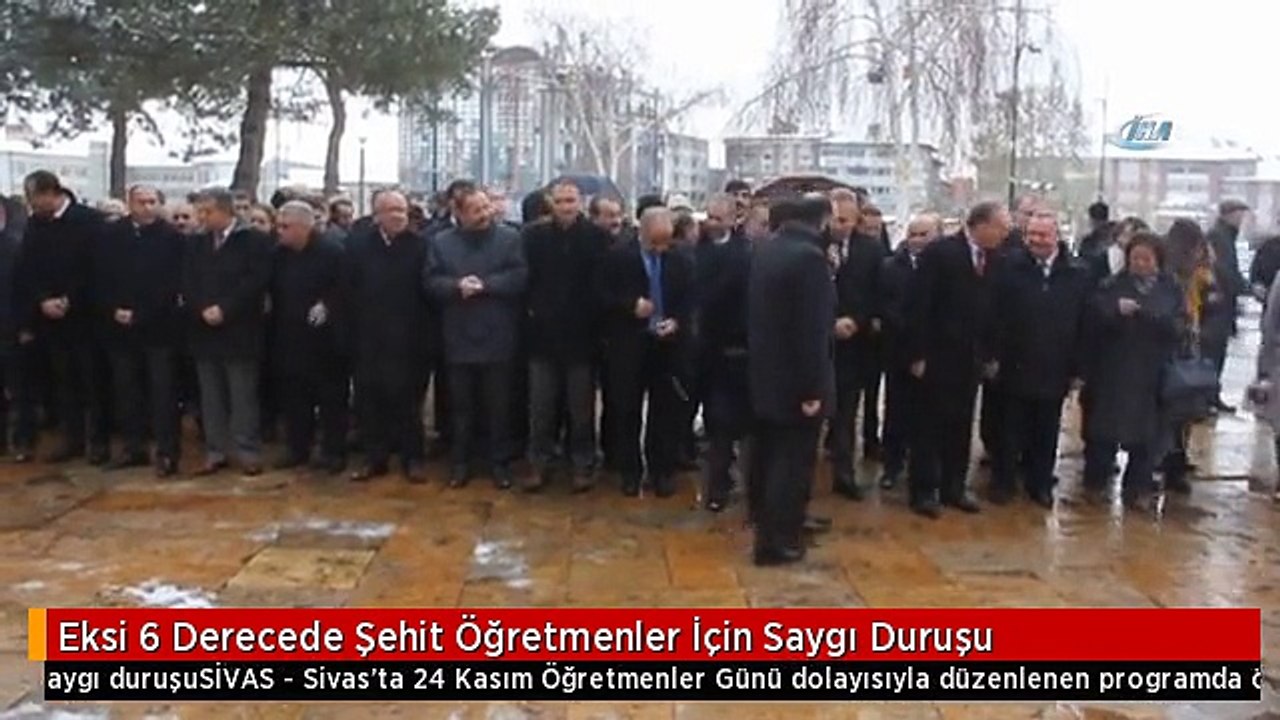 Eksi 6 Derecede Şehit Öğretmenler İçin Saygı Duruşu