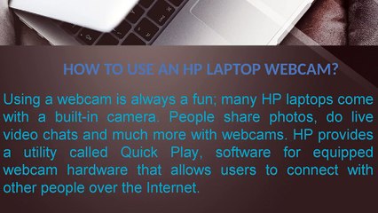 How to Use an HP Laptop Webcam?