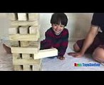 GIANT JENGA like Wooden Tumbling Tower Family fun game for kids Kinder Egg Surprise Toys