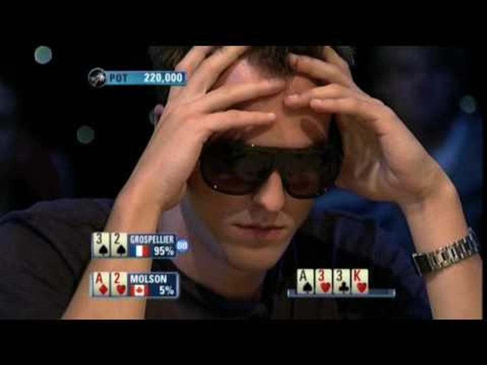 Bertrand Grospellier ElkY  - PCA High Roller 2009 - ElkY vs Molson -  PokerStars.com