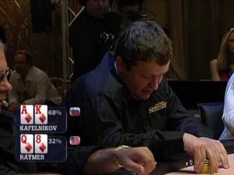 Greg Raymer fossilMan PokerStars Pro EPT 1 Kafelnikov plays strong vs Raymer