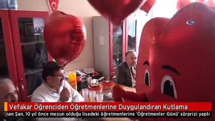 Vefakar Öğrenciden Öğretmenlerine Duygulandıran Kutlama