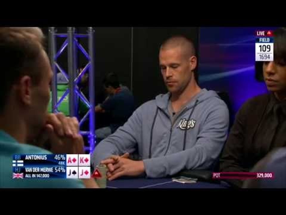 Patrick Antonius and Ryan Riess at the EPT Barcelona Feature Table | PokerStars
