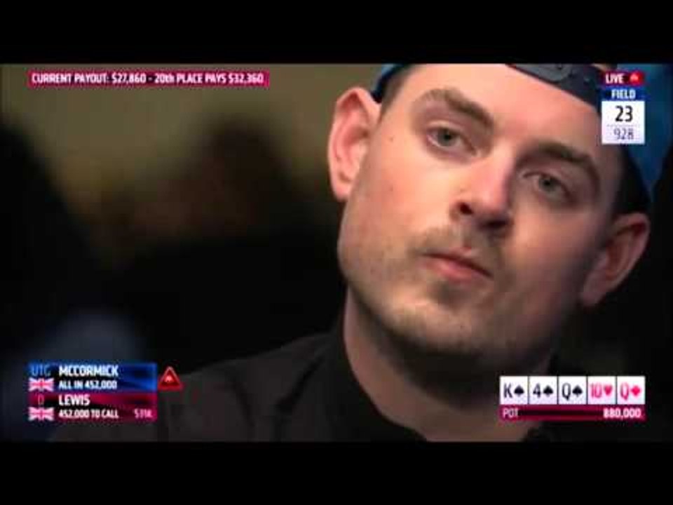 Epic Hand Between McCormick and Lewis at the PCA 2016 Main Event | PokerStars