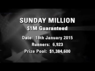 Sunday Million 18/1/15 - Online Poker Show | PokerStars