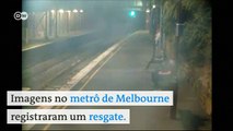 Em cima da hora, mulher é salva em metrô na Austrália