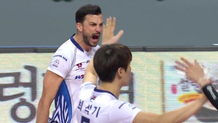 가스파리니, V리그 최초 1세트 트리플크라운...대한항공, 연패 탈출 / YTN