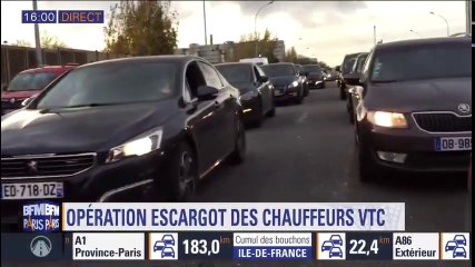 Plusieurs centaines de VTC organisent une opération escargot sur le périphérique