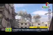 Siria: al menos 12 muertos tras bombardeos en Damasco