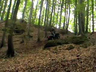 Grosse chute en quad pour cet homme en sortie dans les bois