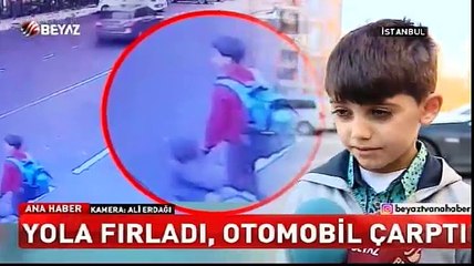 Gözünün önünden oğluna araç çarptı!