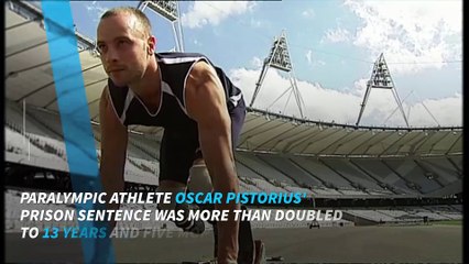 South African court doubles Oscar Pistorius's prison sentence