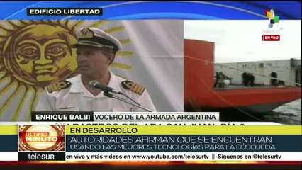 Enrique Balbi: La Armada Argentina continúa buscando al ARA San Juan