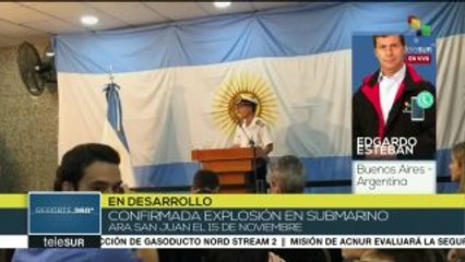 Búsqueda del submarino argentino continúa, confirma la Armada