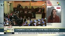 Colombia: congreso votará 131 artículos de Justicia Especial para Paz