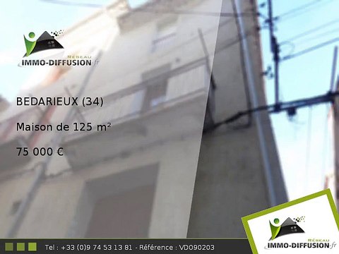Maison A vendre Bedarieux 125m2 - 75 000 Euros