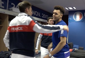 Download Video: Coupe Davis, #FRABEL : le retour aux vestiaires de Tsonga à 1-1