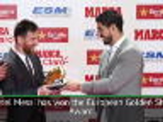 Video herunterladen: Messi wins European Golden Shoe