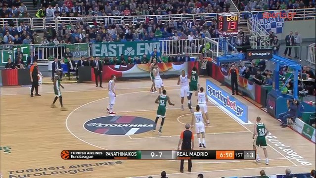 Η ΑΠΙΣΤΕΥΤΗ πάσα του Καλάθη και το Τρομερό Κάρφωμα του Γκιστ - Παναθηναϊκός vs Ρεάλ - 24.11.2017