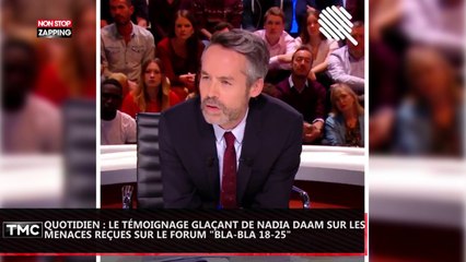 Quotidien : le témoignage glaçant de Nadia Daam, menacée sur le forum "Bla-bla 18-25" (vidéo)