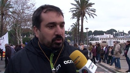 Dani Cornellà (CUP) explica la protesta contra Sáenz de Santamaría a S'Agaró