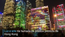 Festival de luzes encanta Hong Kong