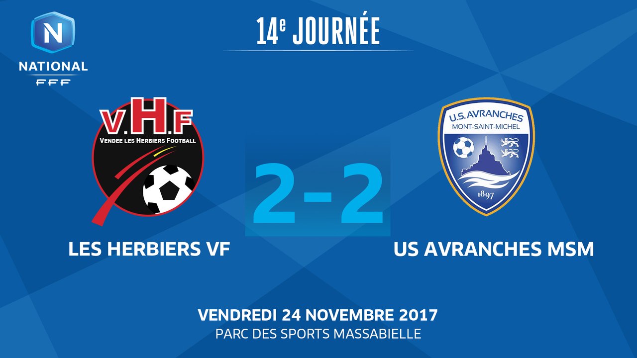 J14 :  Vendée Les Herbiers Football - US Avranches (2-2), le résumé