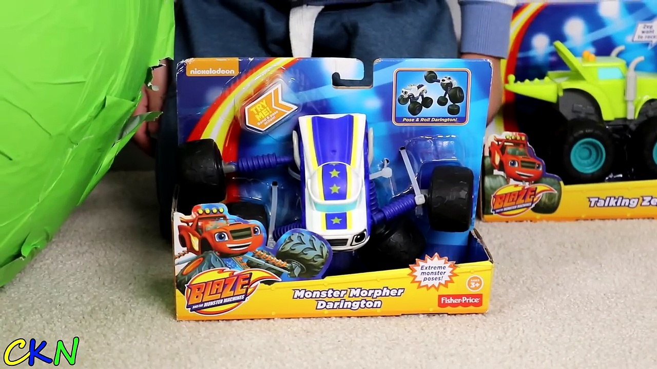 BIGGEST Blaze And The Monster Machines Toys Collection Giant Surprise Egg Opening Ckn Toys-nNRPHEAJxa0