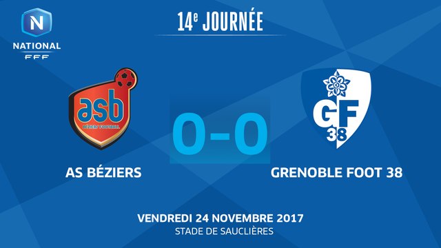 J14 : AS Béziers – Grenoble Foot 38 (0-0), le résumé
