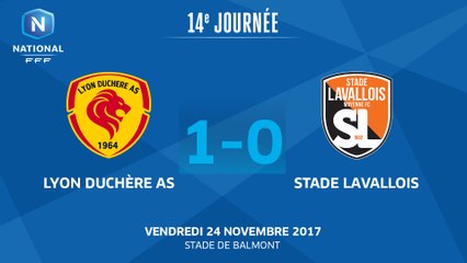 J14 - LYON DUCHERE AS - LE STADE LAVALLOIS (1-0), le résumé