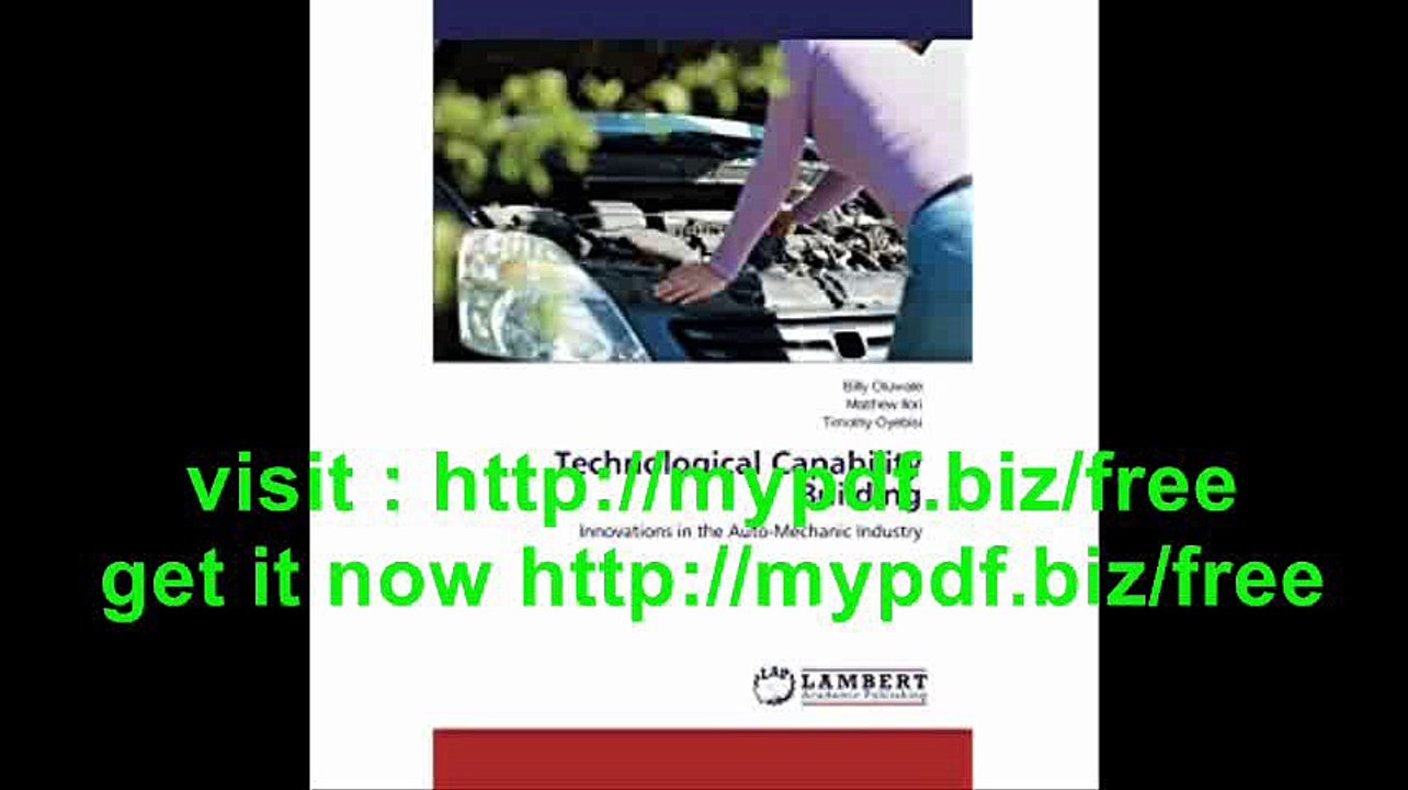 Technological Capability Building Innovations in the Auto-Mechanic Industry